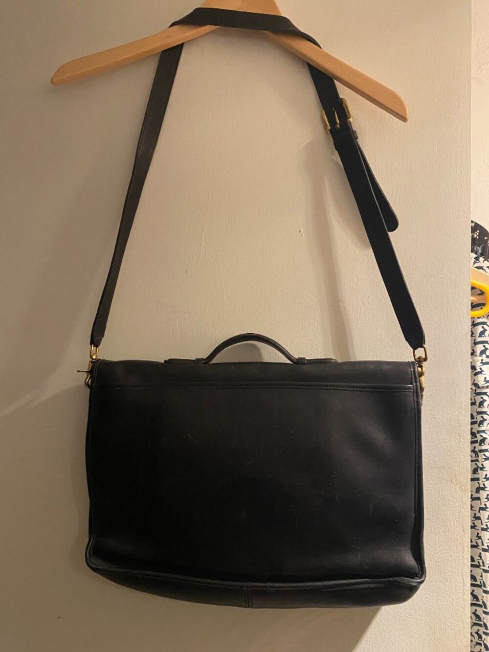Vintage Coach Black Leather Briefcase - Picture 2 of 5